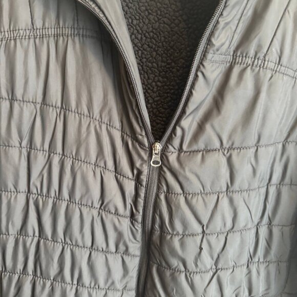 New Balance Puffer Jacket Mens Medium Black Hooded Full Zipper Long Sleeve - Picture 7 of 9